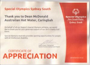 Special olympics Sydney South - Appreciaton 001