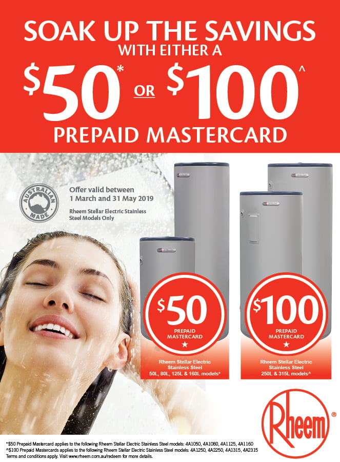 Soak up the Savings & claim either $50 or $100