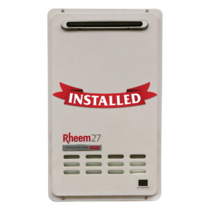 Rheem 27L Gas Continuous Flow Water Heater Installed