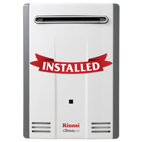 Rinnai Infinity 26 Litre Natural Gas Hot Water System Installed