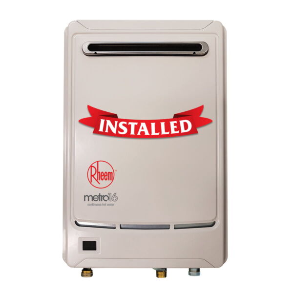 Rheem Metro 16 Litre Natural Gas Hot Water System Installed