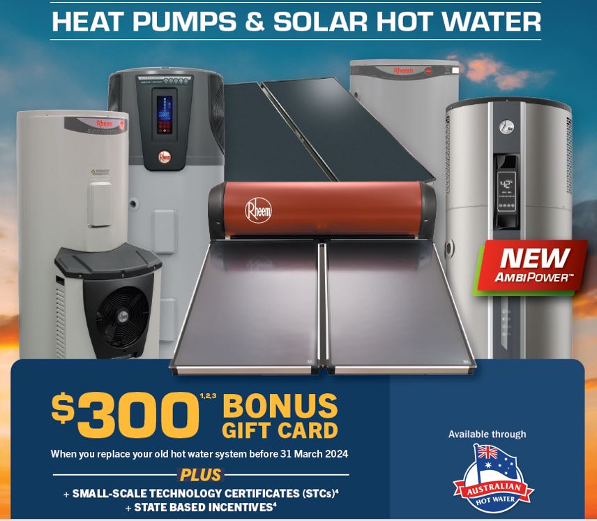 Australian Hot Water $300 Gift Card Promotion 2